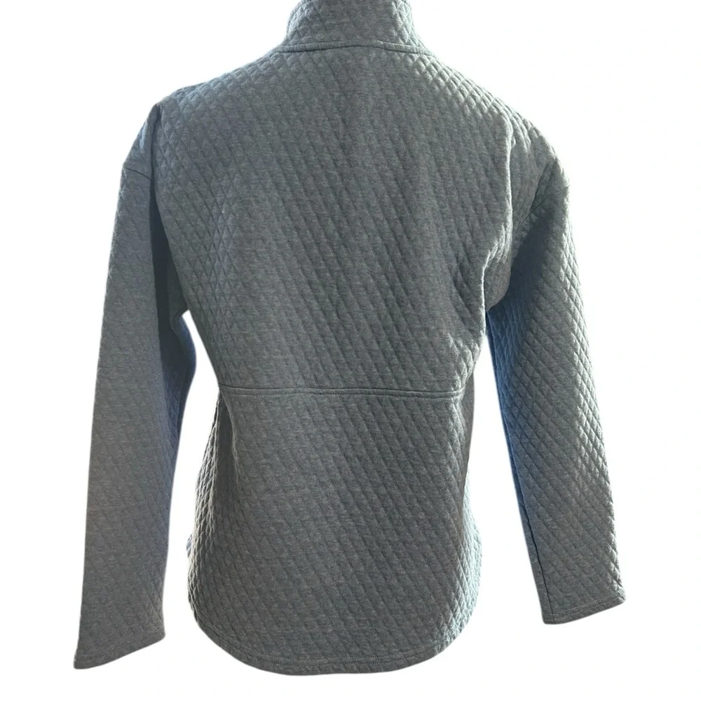 Eddie Bauer Quilted Half-Zip in Blue - Picture 5 of 12